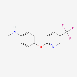 molecular formula C13H11F3N2O B1423060 N-甲基-4-{[5-(三氟甲基)吡啶-2-基]氧基}苯胺 CAS No. 1183362-22-2