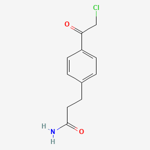 molecular formula C11H12ClNO2 B1423061 3-[4-(2-氯乙酰)苯基]丙酰胺 CAS No. 341553-02-4