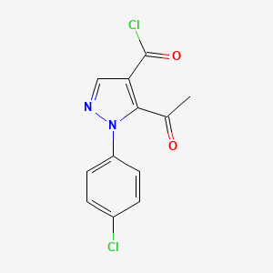 5-Acetyl-1-(4-chlorophenyl)-1h-pyrazole-4-carbonyl chloride