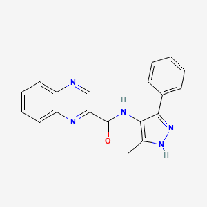 N-(5-methyl-3-phenyl-1H-pyrazol-4-yl)quinoxaline-2-carboxamide