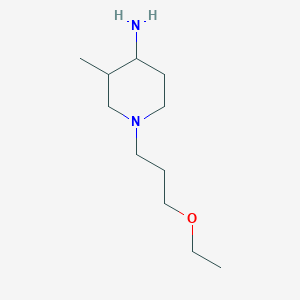 molecular formula C11H24N2O B1423074 1-(3-Ethoxypropyl)-3-methylpiperidin-4-amine CAS No. 1251328-62-7