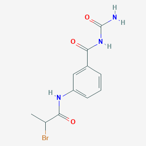 3-(2-Bromopropanamido)-N-carbamoylbenzamide