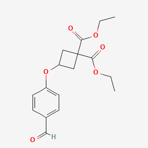 Diethyl 3-(4-formylphenoxy)cyclobutane-1,1-dicarboxylate