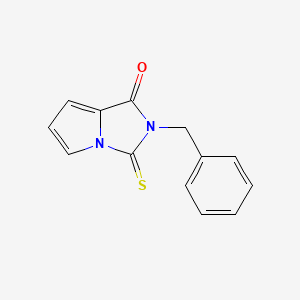 1H-Pyrrolo[1,2-c]imidazol-1-one, 2,3-dihydro-2-(phenylmethyl)-3-thioxo-