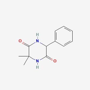 molecular formula C12H14N2O2 B1423090 3,3-Dimethyl-6-phenylpiperazine-2,5-dione CAS No. 1334145-96-8