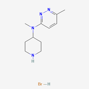 molecular formula C11H19BrN4 B1423096 N,6-dimethyl-N-(piperidin-4-yl)pyridazin-3-amine hydrobromide CAS No. 1311317-53-9