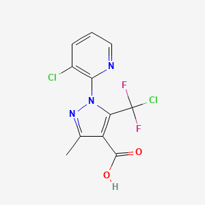 B1423101 5-(chlorodifluoromethyl)-1-(3-chloropyridin-2-yl)-3-methyl-1H-pyrazole-4-carboxylic acid CAS No. 1315366-49-4