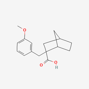 molecular formula C16H20O3 B1423102 2-[(3-Methoxyphenyl)methyl]bicyclo[2.2.1]heptane-2-carboxylic acid CAS No. 1315366-98-3