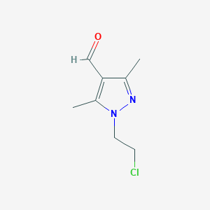 1-(2-chloroethyl)-3,5-dimethyl-1H-pyrazole-4-carbaldehyde