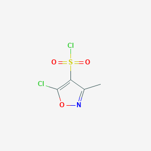 molecular formula C4H3Cl2NO3S B1423108 5-Chloro-3-methyl-1,2-oxazole-4-sulfonyl chloride CAS No. 1311318-29-2