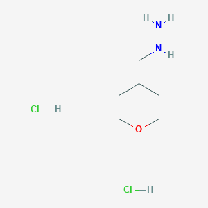 ((Tetrahydro-2H-pyran-4-yl)methyl)hydrazine dihydrochloride