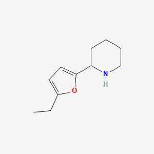 molecular formula C11H17NO B1423112 2-(5-Ethylfuran-2-yl)piperidine CAS No. 1270404-67-5