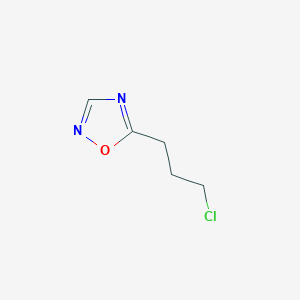 molecular formula C5H7ClN2O B1423115 5-(3-Chloropropyl)-1,2,4-oxadiazole CAS No. 1251381-53-9