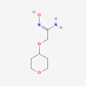 molecular formula C7H14N2O3 B1423116 N'-hydroxy-2-(oxan-4-yloxy)ethanimidamide CAS No. 1251518-82-7