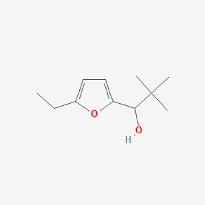 molecular formula C11H18O2 B1423117 1-(5-乙基呋喃-2-基)-2,2-二甲基丙醇 CAS No. 1311314-20-1
