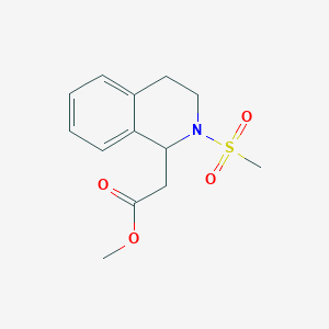 molecular formula C13H17NO4S B1423120 Methyl 2-(2-methanesulfonyl-1,2,3,4-tetrahydroisoquinolin-1-yl)acetate CAS No. 1315366-44-9