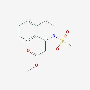 molecular formula C13H17NO4S B1423120 2-(2-甲磺酰基-1,2,3,4-四氢异喹啉-1-基)乙酸甲酯 CAS No. 1315366-44-9