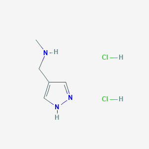 molecular formula C5H11Cl2N3 B1423124 methyl(1H-pyrazol-4-ylmethyl)amine dihydrochloride CAS No. 1306605-22-0