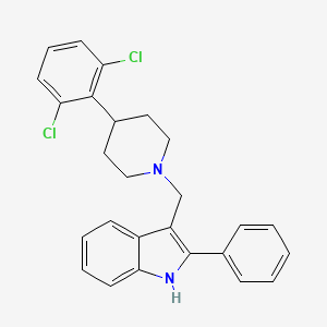 3-[4-(2,6-dichloro-phenyl)-piperidin-1-ylmethyl]-2-phenyl-1H-indole