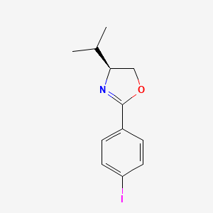 (4S)-2-(4-Iodophenyl)-4-(propan-2-yl)-4,5-dihydro-1,3-oxazole