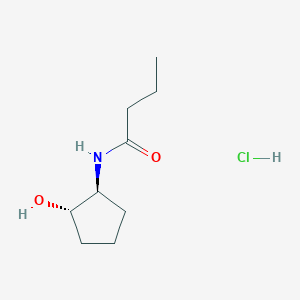 N-[(1S,2S)-2-hydroxycyclopentyl]butanamide;hydrochloride