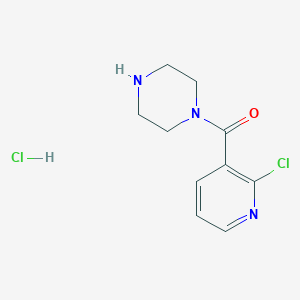 molecular formula C10H13Cl2N3O B1423156 (2-Chloropyridin-3-yl)(piperazin-1-yl)methanone hydrochloride CAS No. 1270138-42-5