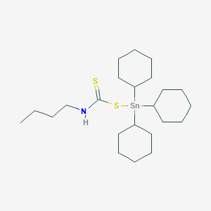 B14231573 1-Butanamine, N-[thioxo[(tricyclohexylstannyl)thio]methyl]- CAS No. 429679-42-5