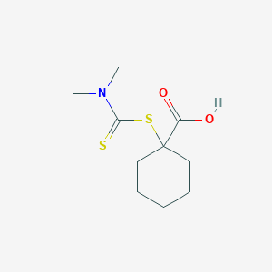 1-[(Dimethylcarbamothioyl)sulfanyl]cyclohexane-1-carboxylic acid