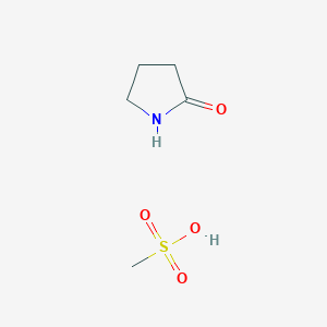 molecular formula C5H11NO4S B14231587 Methanesulfonic acid;pyrrolidin-2-one CAS No. 497922-67-5