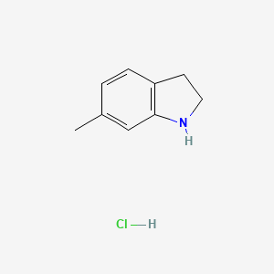 molecular formula C9H12ClN B1423171 6-Methyl-2,3-dihydro-1H-indole hydrochloride CAS No. 1187933-32-9