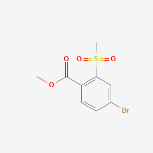 molecular formula C9H9BrO4S B1423176 4-溴-2-(甲磺酰基)苯甲酸甲酯 CAS No. 773134-43-3