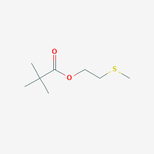 B14231836 Propanoic acid, 2,2-dimethyl-, 2-(methylthio)ethyl ester CAS No. 503816-66-8