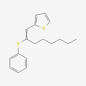 2-[2-(Phenylsulfanyl)oct-1-EN-1-YL]thiophene