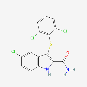 1H-Indole-2-carboxamide, 5-chloro-3-[(2,6-dichlorophenyl)thio]-