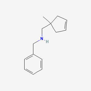 molecular formula C14H19N B14231950 N-Benzyl-1-(1-methylcyclopent-3-en-1-yl)methanamine CAS No. 787513-56-8