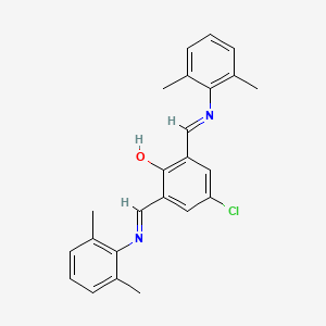 molecular formula C24H23ClN2O B14231955 4-Chloro-6-[(2,6-dimethylanilino)methylidene]-2-{(E)-[(2,6-dimethylphenyl)imino]methyl}cyclohexa-2,4-dien-1-one CAS No. 627508-40-1