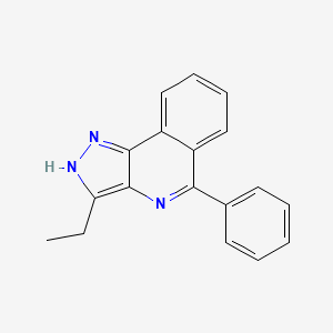 molecular formula C18H15N3 B14231982 5-phenyl-3-ethyl-1H-pyrazolo[4,3-c]isoquinoline CAS No. 824968-44-7