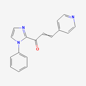 molecular formula C17H13N3O B14231988 1-(1-Phenyl-1H-imidazol-2-yl)-3-(pyridin-4-yl)prop-2-en-1-one CAS No. 496925-26-9