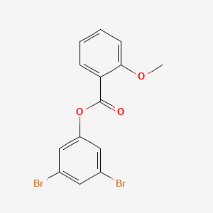 molecular formula C14H10Br2O3 B14232019 Benzoic acid, 2-methoxy-, 3,5-dibromophenyl ester CAS No. 820243-53-6