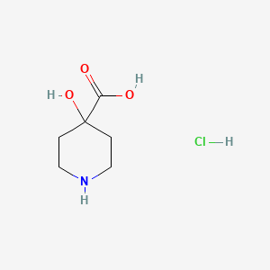 molecular formula C6H12ClNO3 B1423211 4-Hydroxypiperidine-4-carboxylic acid hydrochloride CAS No. 495414-65-8