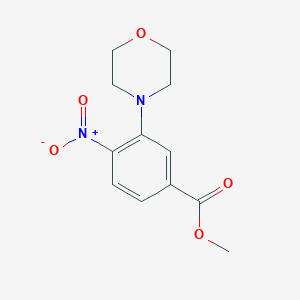 molecular formula C12H14N2O5 B1423213 Methyl 3-(morpholin-4-yl)-4-nitrobenzoate CAS No. 1255785-89-7