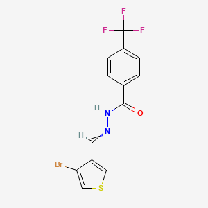 N'-[(E)-(4-bromo-3-thienyl)methylidene]-4-(trifluoromethyl)benzenecarbohydrazide