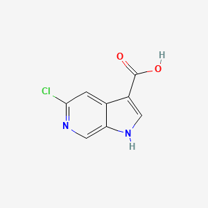 molecular formula C8H5ClN2O2 B1423216 5-Chloro-1H-pyrrolo[2,3-c]pyridine-3-carboxylic acid CAS No. 1067193-36-5