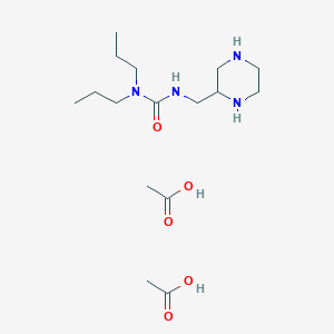 Urea, N'-(2-piperazinylmethyl)-N,N-dipropyl-, diacetate