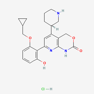 2H-Pyrido[2,3-d][1,3]oxazin-2-one,7-[2-(cyclopropylmethoxy)-6-hydroxyphenyl]-1,4-dihydro-5-(3R)-3-piperidinyl-,hydrochloride