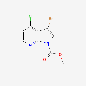 1H-Pyrrolo[2,3-b]pyridine-1-carboxylic acid, 3-bromo-4-chloro-2-methyl-, methyl ester