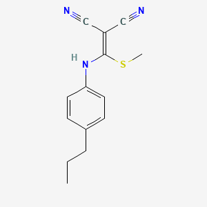 [(Methylsulfanyl)(4-propylanilino)methylidene]propanedinitrile