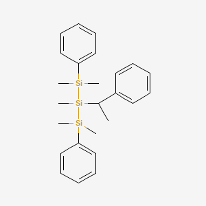 Trisilane, 1,1,2,3,3-pentamethyl-1,3-diphenyl-2-(1-phenylethyl)-