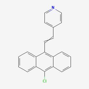 4-[2-(10-Chloroanthracen-9-YL)ethenyl]pyridine