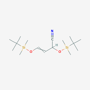 molecular formula C16H33NO2Si2 B14232396 2,4-Bis{[tert-butyl(dimethyl)silyl]oxy}but-3-enenitrile CAS No. 432008-90-7